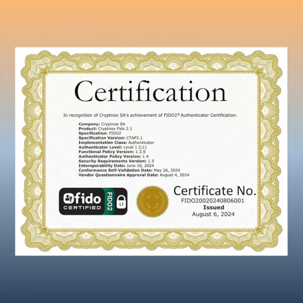 FIDO2 Security Key, Two Factor Authentication (2FA) NFC Security Key, Connect via NFC for Microsoft, Apple, Google, Facebook, Dropbox, Mifare DESFire, Convenient Card Format, FIDO Certified - Image 3