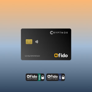 Cryptnox FIDO2 security key smart card for 2FA, MFA and passwordless authentication