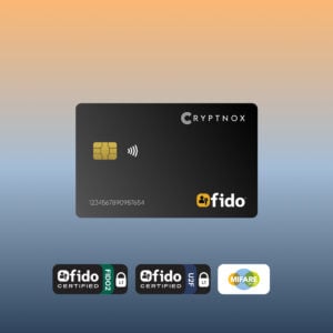 Cryptnox FIDO2 and MIFARE DESFire dual-interface smart card for 2FA, MFA and building access
