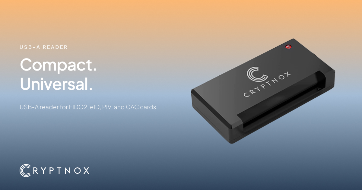 CAC Reader for PIV, eID & FIDO2 Smart Cards | Cryptnox