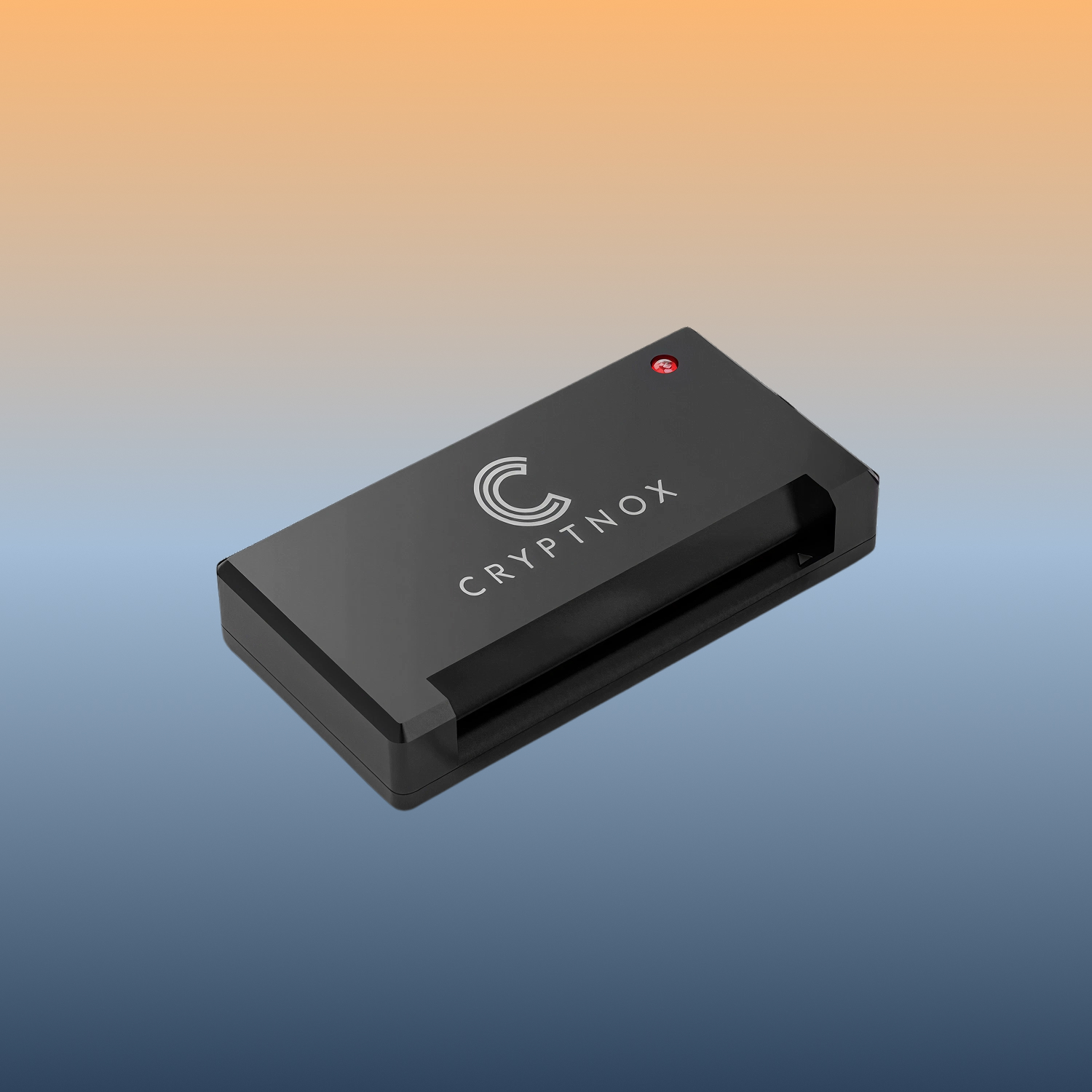 Cryptnox USB-A smart card reader, angled view