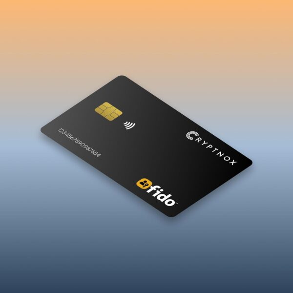 Cryptnox® FIDO2 Security Key - Passwordless & 2FA Authentication - Compatible Microsoft, Apple, Google, Android & More - Convenient Card Format - NFC & Contact