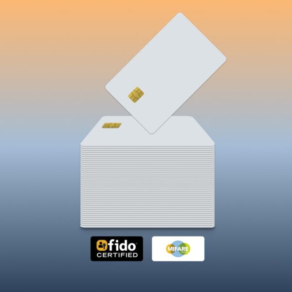 Cryptnox® FIDO2 Card  FIDO2 Security Key  Passwordless & 2FA Authentication | White PVC | FIDO Certified - Pack of 25