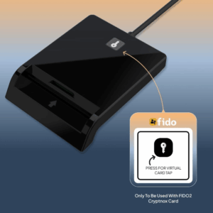 Cryptnox USB-C smart card reader, front view